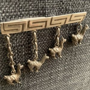 Vintage handcrafted silver brooch